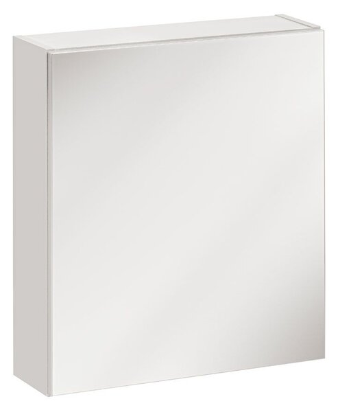Wisząca szafka lazienkowa z lustrem - Malaga 6X Biały