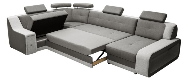 Narożnik Podkowa "U" 230/350/130 cm Dante II z oświetleniem LED