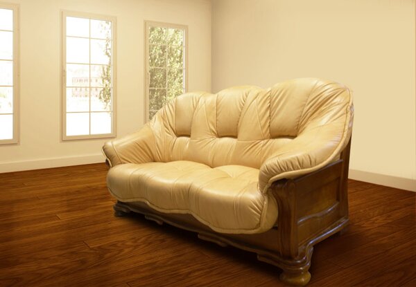 Sofa 3-osobowa ROMA Skóra Naturalna - Styl holenderski