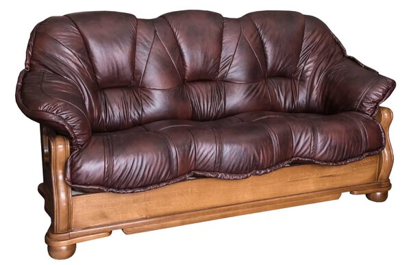 Sofa 3-osobowa ROMA Skóra Naturalna - Styl holenderski