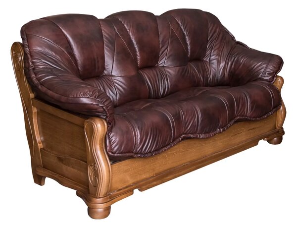 Sofa 3-osobowa ROMA Skóra Naturalna - Styl holenderski