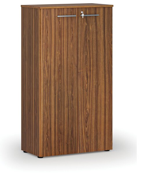 Szafa biurowa z drzwiami PRIMO WOOD, 800 x 420 x 1434 mm, orzech