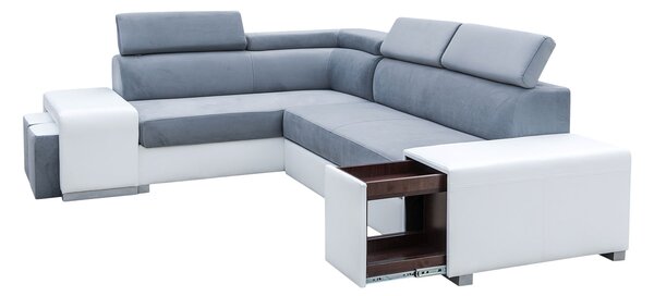 Narożnik LARRY 270/210 cm + Pufy i Mini-Barek