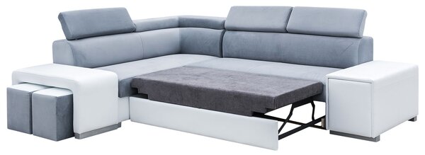 Narożnik LARRY 270/210 cm + Pufy i Mini-Barek