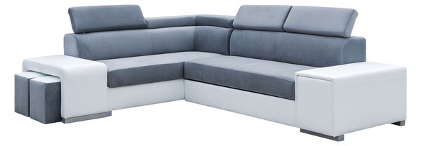 Narożnik LARRY 270/210 cm + Pufy i Mini-Barek