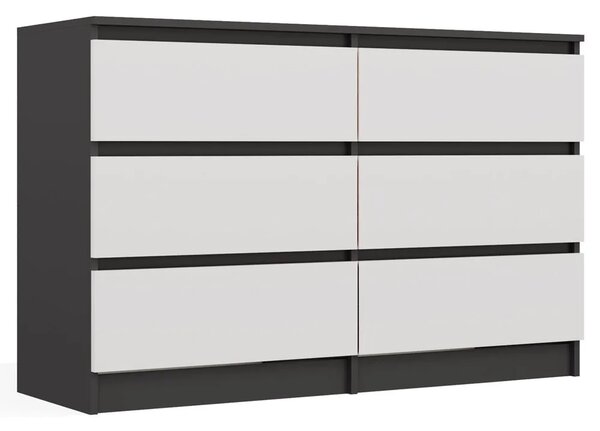 Komoda na ubrania antracyt + biały 120 cmT7-R10