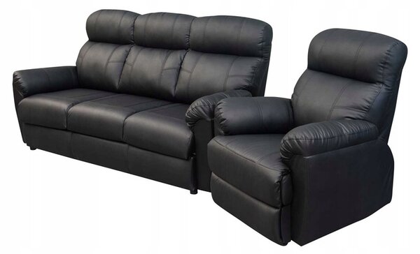 Sofa 3 osobowa, kanapa skórzana Monaco 2 x relax elektryczny
