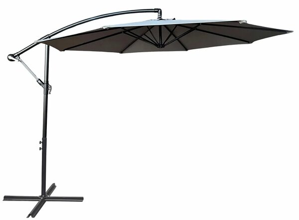 Szary okrągły parasol na taras F3-W16