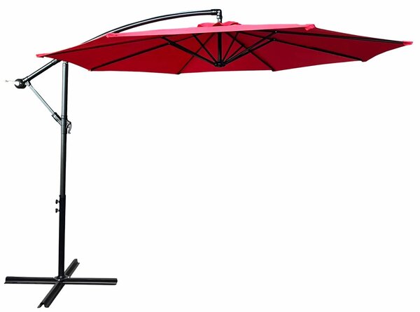 Czerwony okrągły parasol ogrodowy P7-G78