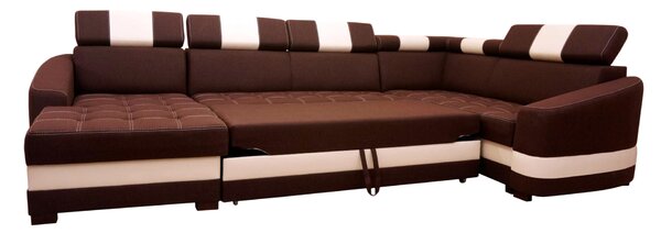 Narożnik Podkowa "U" 170/340/210 cm rozkładana z regulowanymi zagłówkami ENZO I