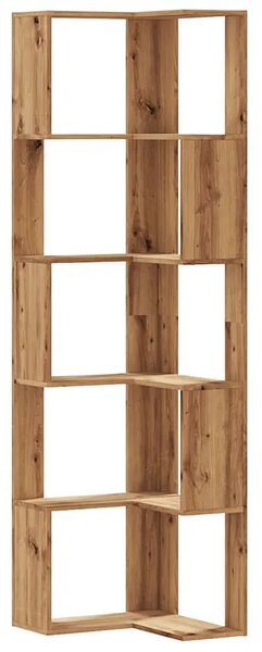 Pięciopoziomowy regał narożny dąb artisan Z4-E01