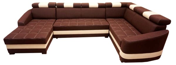 Narożnik Podkowa "U" 170/340/210 cm rozkładana z regulowanymi zagłówkami ENZO I