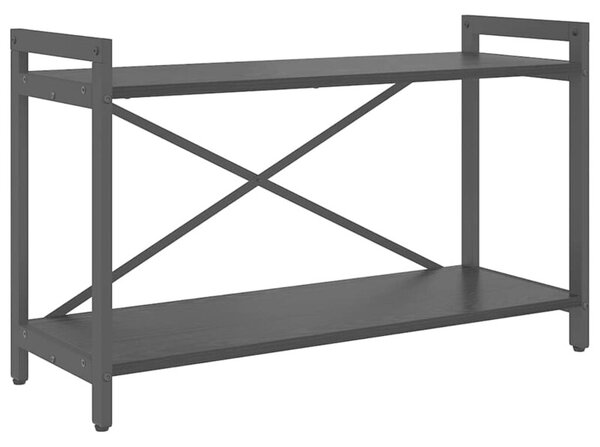 Półka na książki czarny dąb 80 x 30 x 50 cm