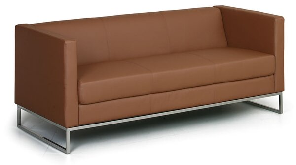 Sofa CUBE, 3-miejscowa, brązowy