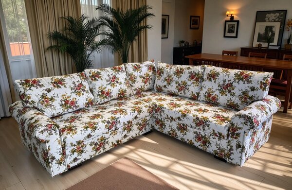 Narożnik rozkładany, kanapa narożna 220/220 cm AMELIA II tkanina Premium