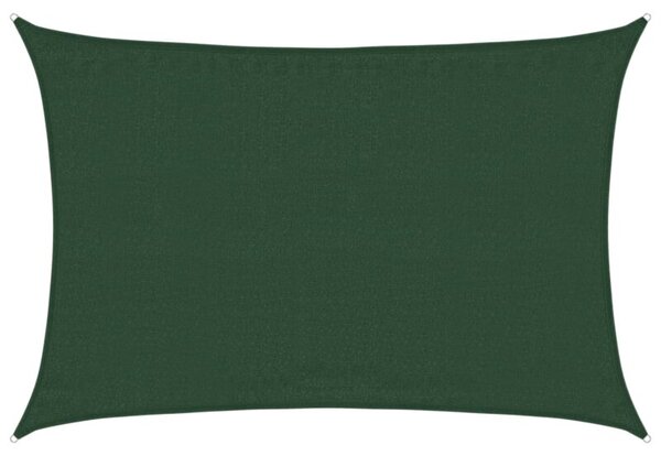 Żagiel przeciwsłoneczny, 160 g/m², ciemnozielony, 3x4,5 m, hdpe