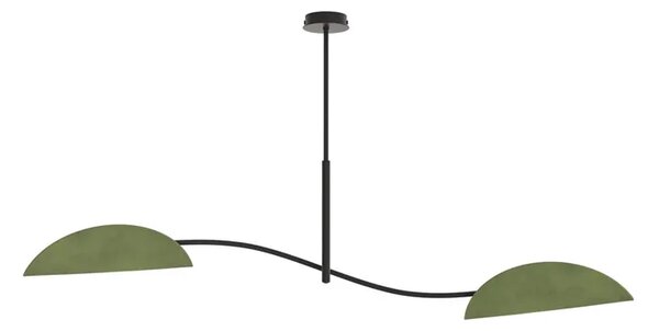 Zielona dwuramienna lampa wisząca B6-S44