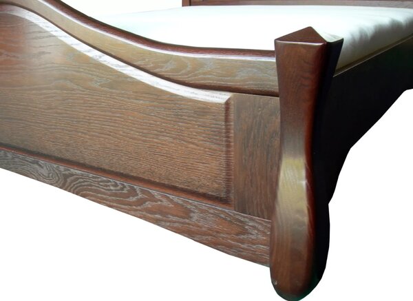 Łóżko drewniane IKAR 140/200 cm dębowe ze stelażem
