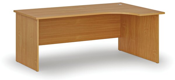 Narożne biurko PRIMO WOOD, 180x120 cm, prawe, buk