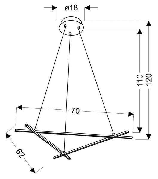 Nowoczesna srebrna lampa wisząca R1-L03