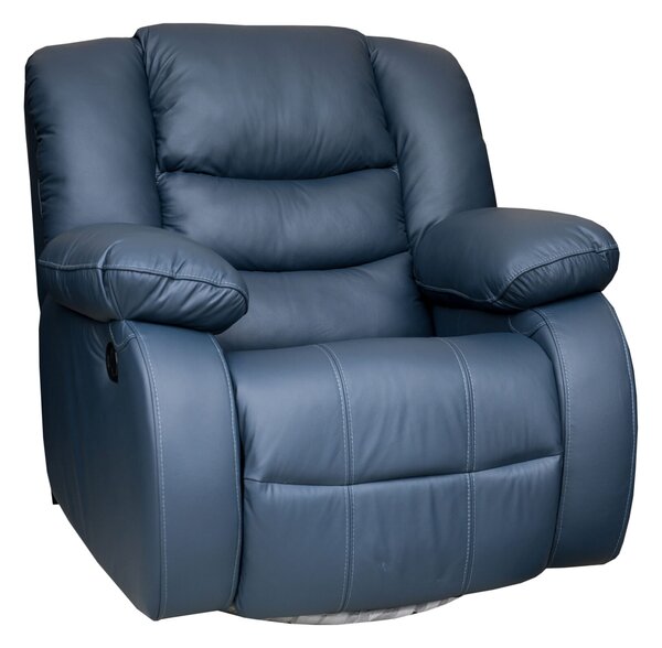 Fotel do salonu BORYS RELAX manualny / bujany w skórze naturalnej 100%