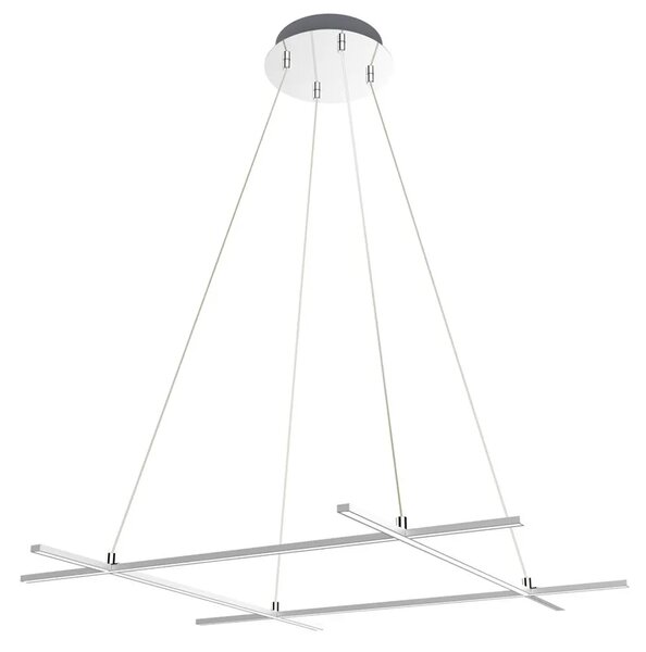 Nowoczesna srebrna lampa wisząca na linkach W7-H93