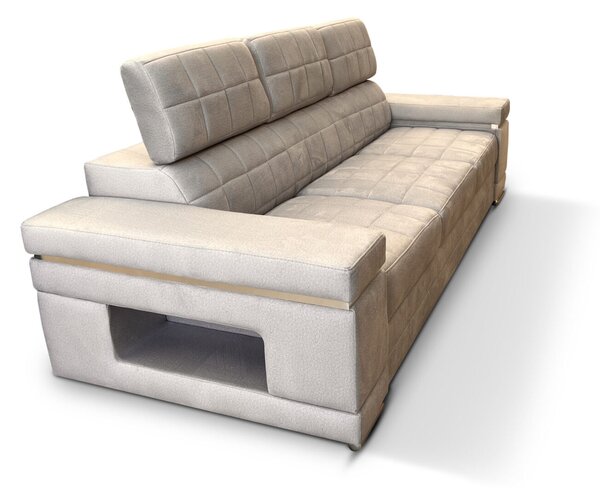 Trzyosobowa Sofa ATLANTA z funkcją spania, regulowanymi zagłówkami