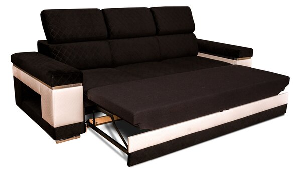 Trzyosobowa Sofa ATLANTA z funkcją spania, regulowanymi zagłówkami