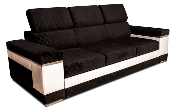 Trzyosobowa Sofa ATLANTA z funkcją spania, regulowanymi zagłówkami