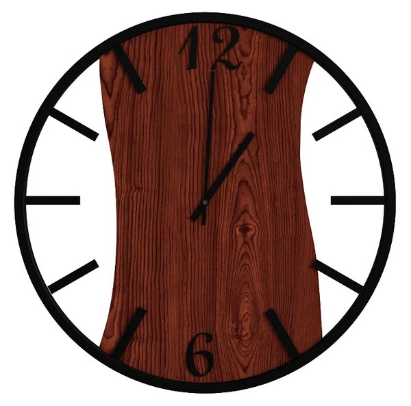 Zegar na ścianę w kolorze palisandru N2-H59
