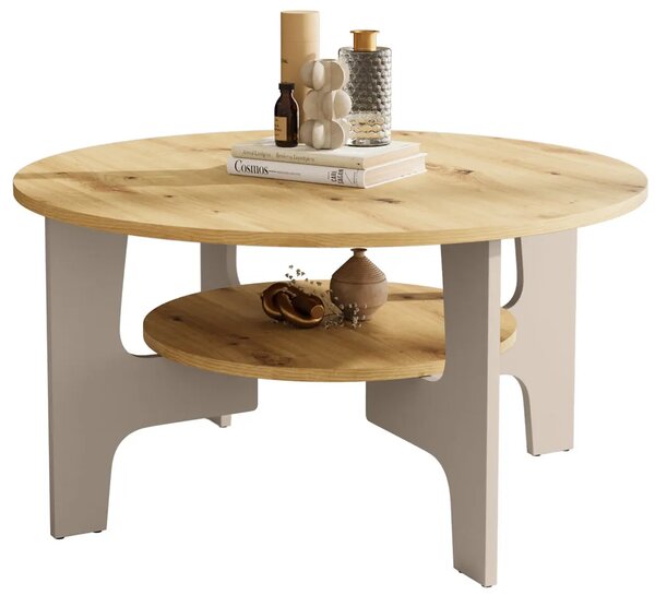 Stolik kawowy do salonu dąb artisan + kaszmir F7-S92