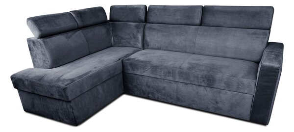 Narożnik rozkładany 240/170 cm Nebraska z regulowanymi zagłówkami