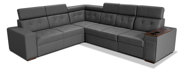 Narożnik skórzany, kanapa narożna 280/260 cm Tulum XVIII 1x relax elektryczny