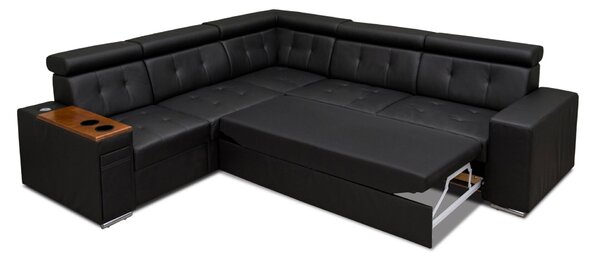Narożnik skórzany, kanapa narożna 280/260 cm Tulum XVIII 1x relax elektryczny