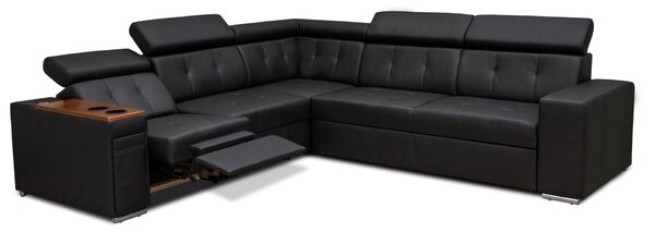 Narożnik skórzany, kanapa narożna 280/260 cm Tulum XVIII 1x relax elektryczny