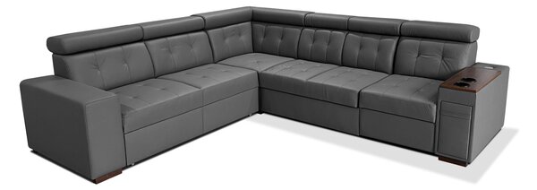 Narożnik skórzany, kanapa narożna 280/260 cm Tulum XVIII 1x relax elektryczny