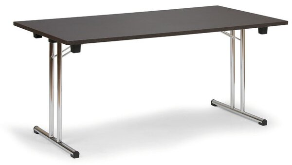 Składany stół konferencyjny FOLD, 140x69 cm, wenge