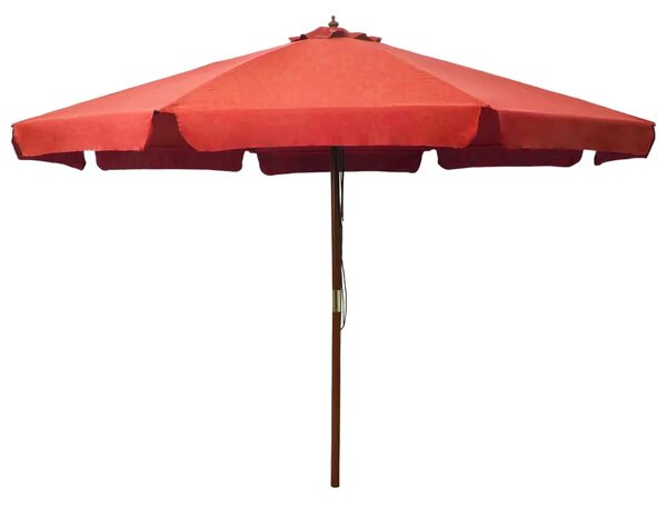 Parasol ogrodowy na drewnianym słupku terakota G1-R11