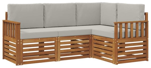 Zestaw mebli ogrodowych z litego drewna akacjowego w nowoczesnym designie