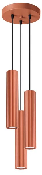 Loftowa wisząca lampa w kolorze ochra - 3X D299 M4-D30