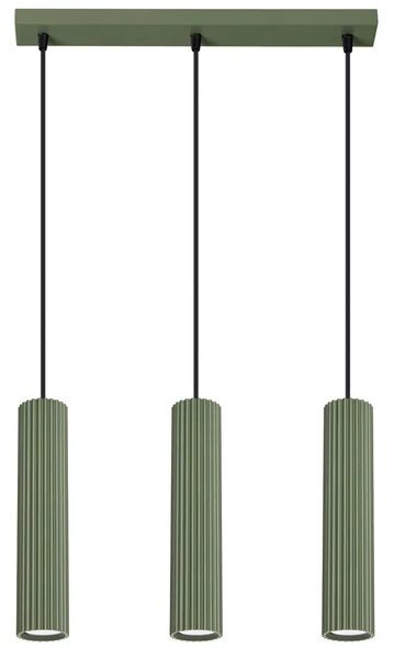Oliwkowa lampa wisząca w loftowym stylu - D298 K3-R25