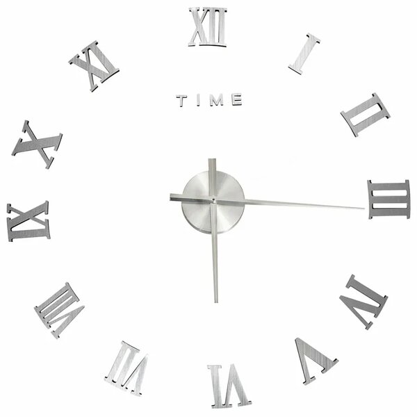 Minimalistyczny srebrny zegar 100 cm Z5-C62