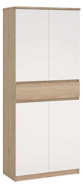 Szafa z półkami Jackson Hickory / biały w skandynawskim designie