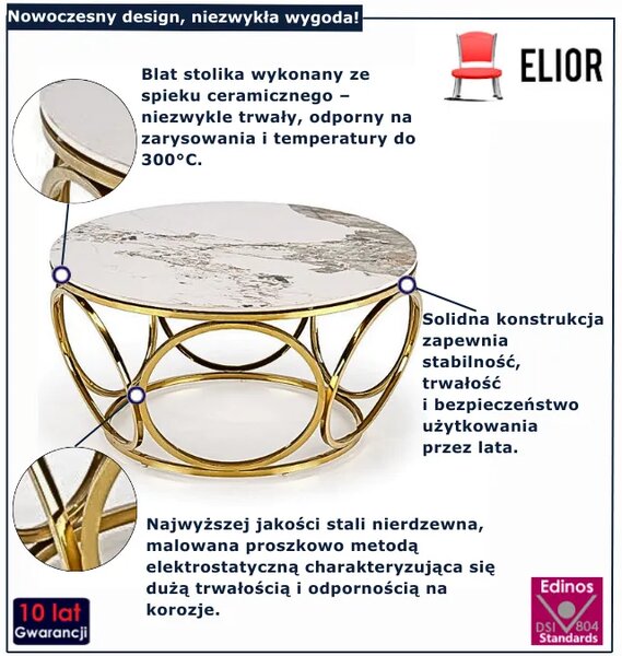 Ława okrągła do salonu R6-F85