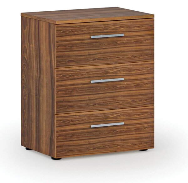 Komoda biurowa do biurka PRIMO WOOD, 740 x 600 x 420 mm, orzech