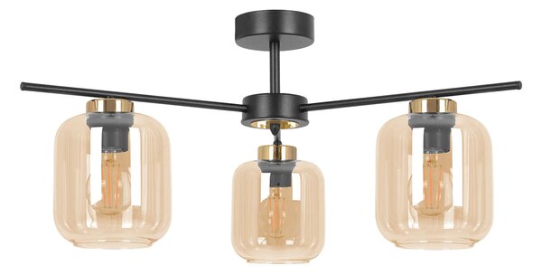Lampa sufitowa z trzema kloszami beżowa P9-B21