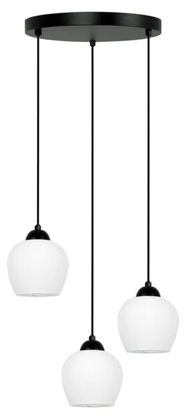 Lampa okrąg ze szklanymi kloszami biała A7-S15