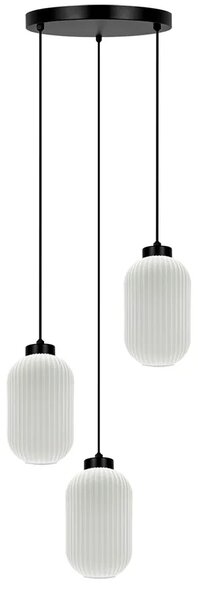 Lampa z wiszacymi kloszami biała R4-M91