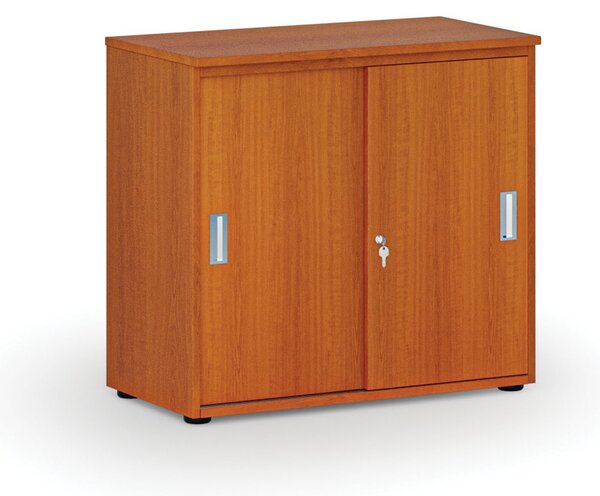Szafa biurowa z drzwiami przesuwnymi PRIMO WOOD, 800 x 420 x 740 mm, wiśnia