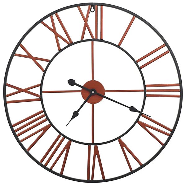 Ścienny zegar retro z czerwonymi wskazówkami 58 cm W4-G62